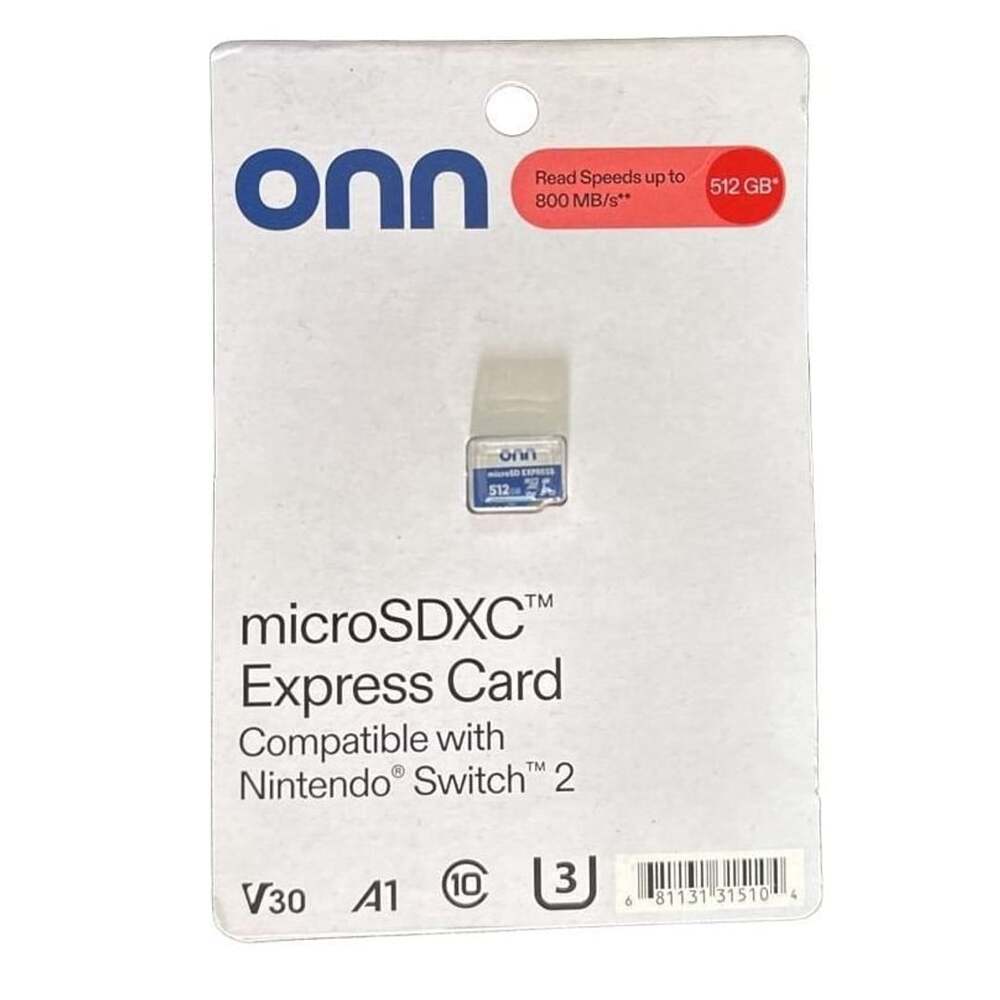 New Onn 512GB microSDXC Express Card for Nintendo Switch 2